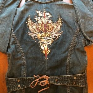Harley Davidson  Embroidered Denim Jacket